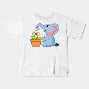 Elephant Plant pot Flower Kids T-Shirt